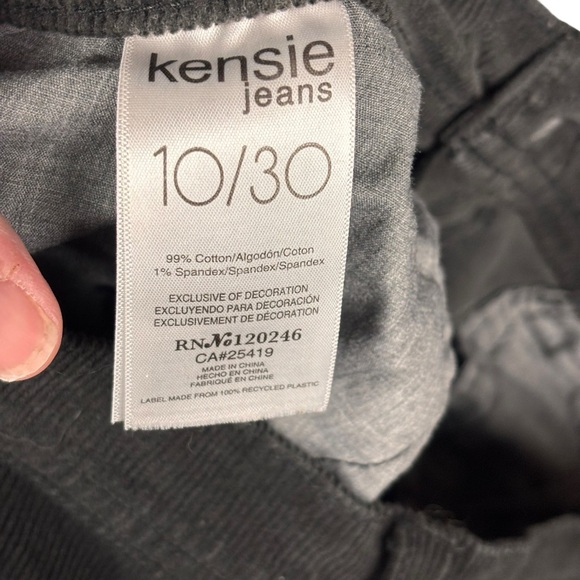 Kensie Jeans “The Savannah” High Rise Flare Black Corduroy Pants – Sz 10/30 - Picture 7 of 11